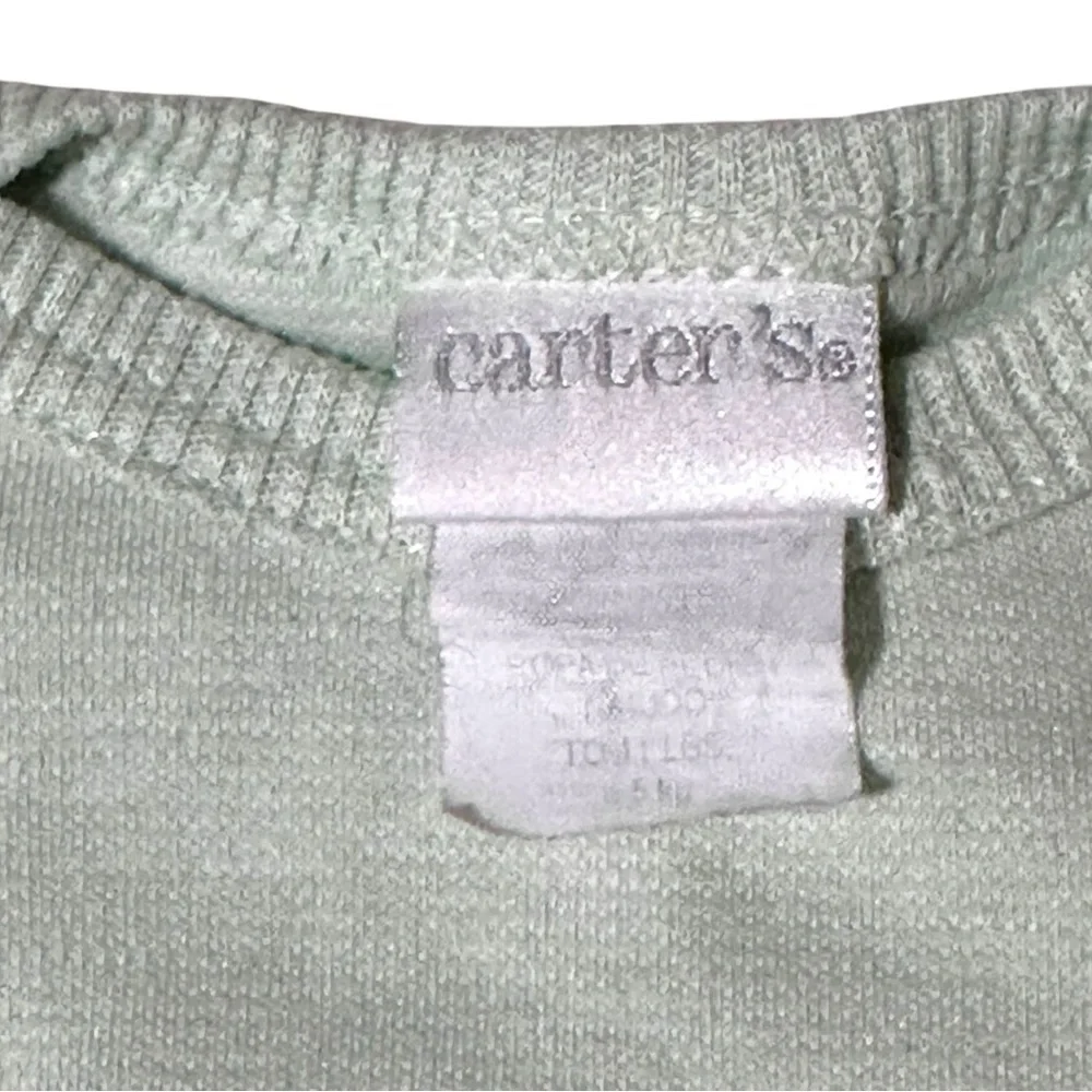 Vintage Carters Green Baby Gown with Bears 0-3 months
